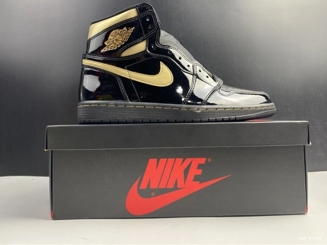 ‘black UrbanStyle 1237 patent gold’ high air 555088- jordan 1 og 0101